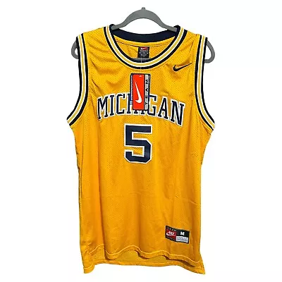 Jalen Rose Michigan Wolverines Fab 5 Nike NCAA Basketball Jersey Sz Medium • $49.99