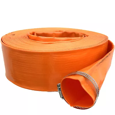 3  2  100ft 50ft Discharge Backwash Transfer Lay Flat Water Hose Pool Irrigation • $39.99