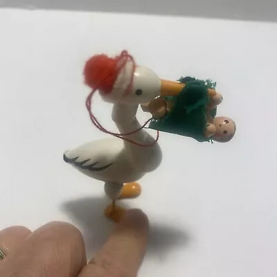 Midwest Stork Carrying Baby 4  Christmas Ornament • $9.99