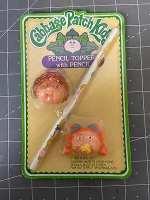 Vintage 1984 Cabbage Patch Kids Pencil Toppers W/ Pencil • $10.49