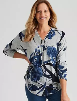 $19.21 • Buy Millers Long Sleeve Zipped Detail Brushed Top Womens Clothing  Tops T-Shirt