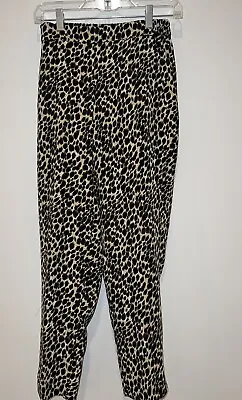 J. CREW Jamie Pant Animal Print Cheetah Leopard Sz 0 Elastic Waist Pockets • $18