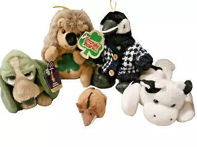 Lot Of (4) Collectible Plush Animals: Emerald Beanie Hush Puppy Bean Sprout • $15