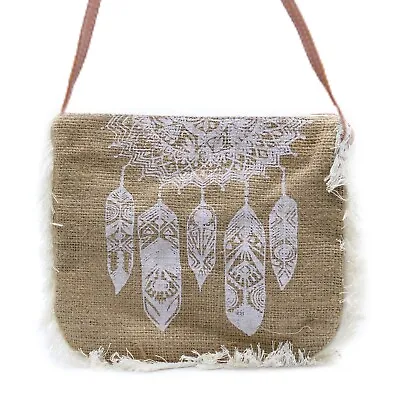 £10 • Buy Dreamcatcher Print Fringe Bag, Ladies Handbag, Hippy Boho Bohemian