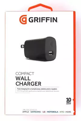 Griffin 10W USB Wall Charger For IPad Tablets Or Smartphones - Black • $8.79