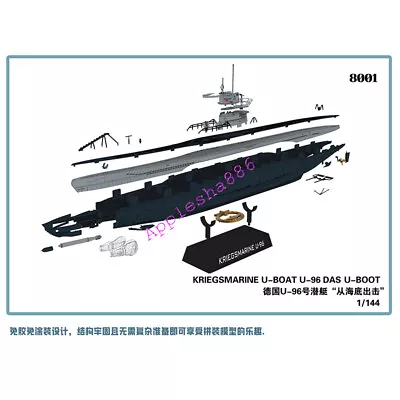 Neverland Hobby 8001 1/144 Kriegsmarine U-Boat U-96 `DAS U-BOOT Model Kit • £44.58
