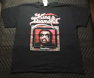 Vintage KING DIAMOND Shirt CONSPIRACY Record Cover Art 2 Sided MERCYFUL FATE • $39.99