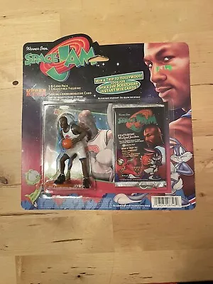 1996 Upper Deck Space Jam Sealed Set Michael Jordan Figure With Pack Of Cards • $84.99