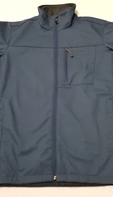 Mountain Hardwear Mens Medium Blue Softshell Fleece Lined Full Zip Jacket  • $59.99