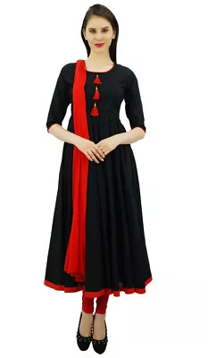 Atasi Women's Designer Anarkali Black Salwar Suit Ethnic Indian-kQH • $69.29