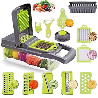 £11.75 • Buy 15 In 1 Vegetable Chopper Salad Fruit Mandolin Slicer Food Dicer Cutter Peeler,,