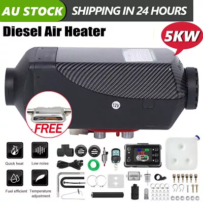5KW Diesel Air Heater 12V Tank Remote Control Thermostat Caravan Motorhome RV • $107.59