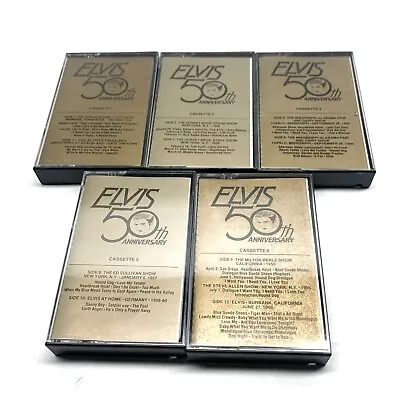 ELVIS PRESLEY A Golden Celebration 50th Anniversary 5 Cassette *READ Description • $19.99