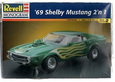 Revell NO 2545 KIT OF '69 SHELBY MUSTANG 2'N 1 OPEN BOX PARTS IN BAGS  • $39.95