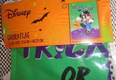 Disney Halloween Mickey Mouse Trick Or Treat Garden Porch Flag  12.5  X 18  NEW • $14.95