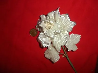 White Velvet Flower - Made In Japan - Vintage • $8.99