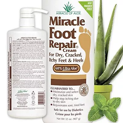 Miracle Foot Repair Cream | 32 Ounce Bottle | Fast Relief For Dry Cracked Feet • $47