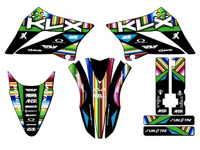 2010-2023 KLX 110 SERAPE Black Senge Graphics Kit Compatible With Kawasaki • $94.99