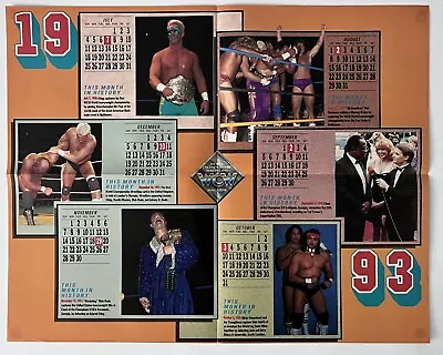 WCW STING Rick Rude 16.5 X 20.75 Double Sided Wrestling 1993 Calendar Poster Wwe • $7.49