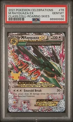 M Rayquaza-EX - 76/108 (Classic Collection) Celebrations Pokemon TCG PSA 10 • $39.99