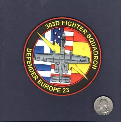 303rd FS Defender Europe 2023 USAF MO ANG A-10 THUNDERBOLT PVC Squadron Patch • $10.99
