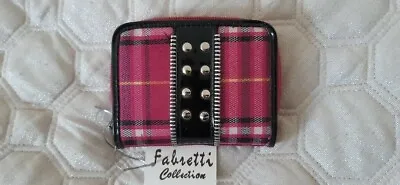 Fabretti  Zip Round Purse With Front Flap And Inner I.d. Window 33256 • £7