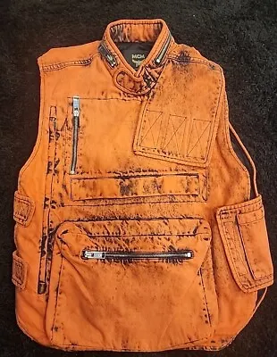 Ultra Rare Mcm  Bulletproof  Distressed Hooded Orange Vest Size M G. Authentic • $349.99