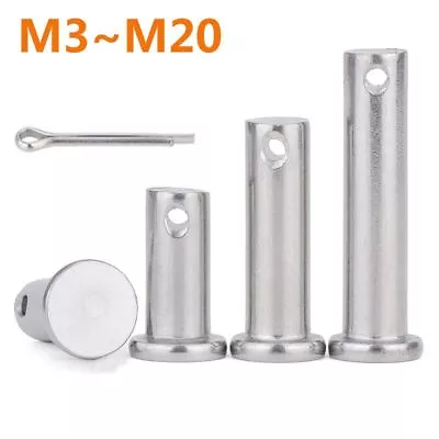 Flat Head Shaft With Hole Cylindrical Cotter Plug Positioning Pins M3 To M20 Set • $10.49