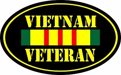 Vietnam Veteran Army Vet Military Ribbon Bumper Sticker Vinyl Decal • $3.75