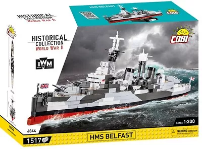 Cobi 4844 - Historical Collection - World War II - Hms Belfast - New • $187.09