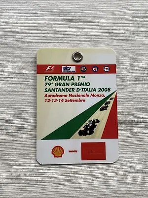 £30 • Buy Sebastian Vettel Rookie 1st Win Italy 🇮🇹 2008 Monza VIP Pass Ticket Ferrari F1