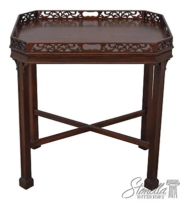 60256EC: TRADITION HOUSE  Mahogany Tea Table W. Removable Top • $795