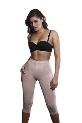 VEDETTE 706 Vivien Lite Control Capri Panty Beige/Black S M L XL CHEAP • $9.95