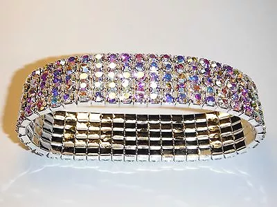 Ab Crystal Bracelet Silver Ballroom Latin Dance Competition Performance Pageant  • $119.99