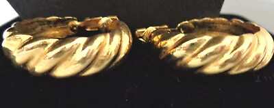 Vintage Jewelry Signed Kenneth Jay Lane Hoop Clip Earrings 1990s • $35.99