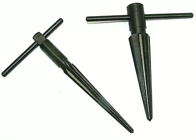 2 Pc T Handle Tapered Reamer Set 1/8  To 1/2  & 5/32   7/8  Bridge Pin Hole Tool • $14.84