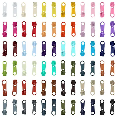 £2.38 • Buy 23 Colours Spiral Zip Sliders Pulls Fastenings For Continuous Zipper Tape No 5