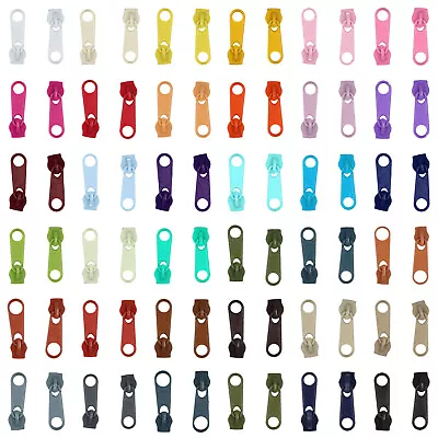 23 Colours Spiral Zip Sliders Pulls Fastenings For Continuous Zipper Tape No 5 • £2.38