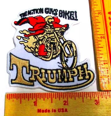  Triumph  Patch Vintage Collectible Old British Motorcycle Biker Memorabilia • $12.95