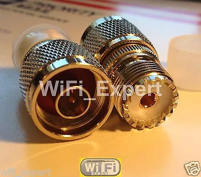 N Male Plug To UHF SO239 Female Jack RF Connector Adapter USA • $4.24