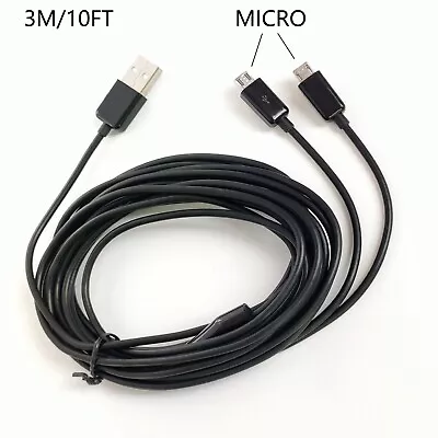 3M 10FT USB To 2 Micro USB Male Splitter Y Andorid Charging Cable • $7.69