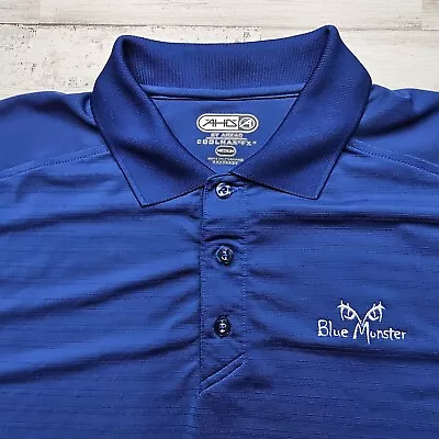 Blue Monster Trump National Doral Golf Club Mens Polo Shirt  MED Ahead Coolmax • $19.99