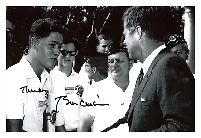 President John F. Kennedy Shaking Hands With Bill Clinton Autographed 4x6 Photo • $7.97