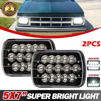 2PCS For 82-93 Chevy S10 G10 GMC S15 7X6  5X7  LED Headlights Hi-Lo Beam • $38.69