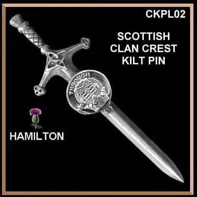 Hamilton Clan Crest Kilt Pin Scottish Pin ~ CKP02 • £28.48