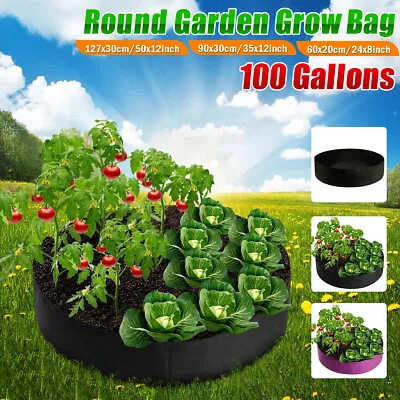 100 Gallon Fabric Grow Bags Pots Aeration Plant Planter Root Garden Container US • $14.25