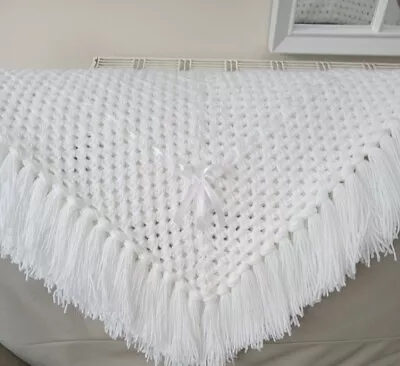 Hand Crochet Baby Shawl **New • £19