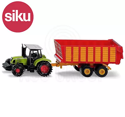 £11.72 • Buy SIKU NO.1650 1:87 Scale CLAAS TRACTOR WITH SILAGE TRAILER Dicast Model Toy
