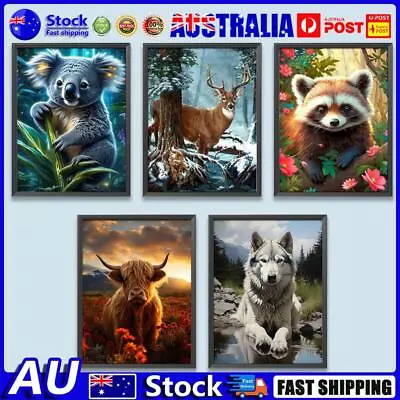 AU 5D DIY Full Round Drill Diamond Painting Animal Kit Home Decoration Art Craft • $9.89