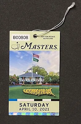 2021 Masters Tournament Saturday Ticket Badge Augusta National Golf Club RARE • $249.99